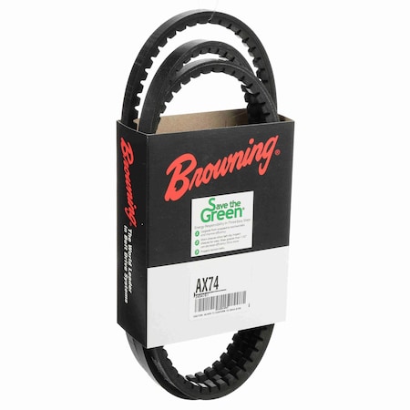 Browning EPDM Notched Belt 98% Efficient AX74